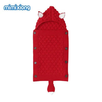 

Newborn Baby Winter Warm Sleeping Bags Infant Button Knit Swaddle Wrap Swaddling Stroller Wrap Toddler Blanket Sleeping Bags 4.6