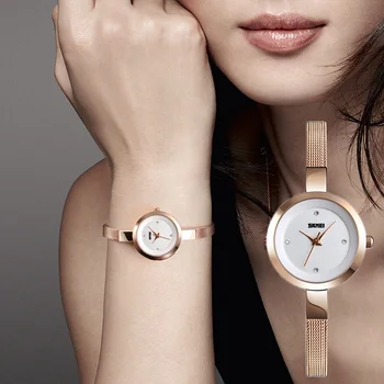 

Women Simple Quartz Watch Waterproof Round Dial Steel Strap Watch Fashion Elegant Gifts hh88