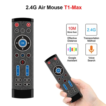 

T1 Max Remote Control 2.4G Wireless Air Mouse Gyroscope Voice Keyboard Controller for MAC Linux Android Windows TV Box