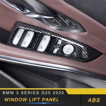 

For BMW 3 Series G20 2020 Car Styling Door Gate Window Lift Button Switch Panel Cover Trim Frame Sticker Interior Accessories