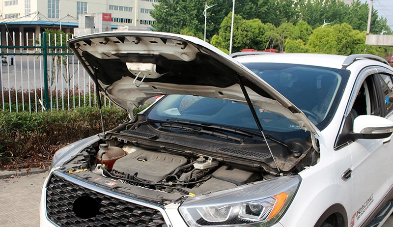 Для Ford Escape Kuga 2017 2018 2019 нержавеющая черная опорная часть крышки двигателя стержень