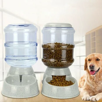 

2Pcs Dog Drink Automatic Pet Food Drink Dispenser 3.5L Dog Cat Water Bowl Dish Feeder Pet Product Non-toxic And Eco-friendly