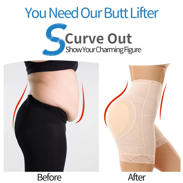 High Waisted Tummy Thigh Shaper With Butt Lifter And Hip Pads Body