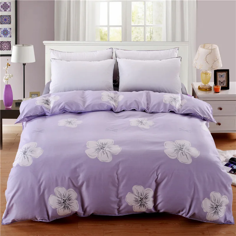 1 Pc Skin Friendly Thickened Quilt Cover Bedding Set Variety of Designs Comfortable Duvet Cover Bed Cover for 1.2m/1.5m/1.8m bed - Цвет: Белый