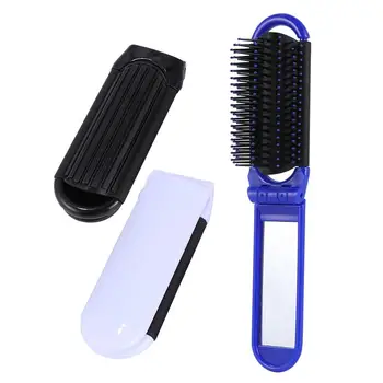 

3pcs Portable Folding Comb With Mirror Durable Anti-Static High Temperature Resistance Combs Hair Comb For Outdoor Travel