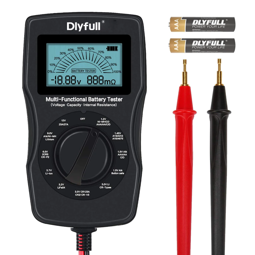 Dlyfull B3 ЖК-дисплей Универсальный Батарея тестер для 1 5 V щелочные батареи 3 7 в li-ion 2