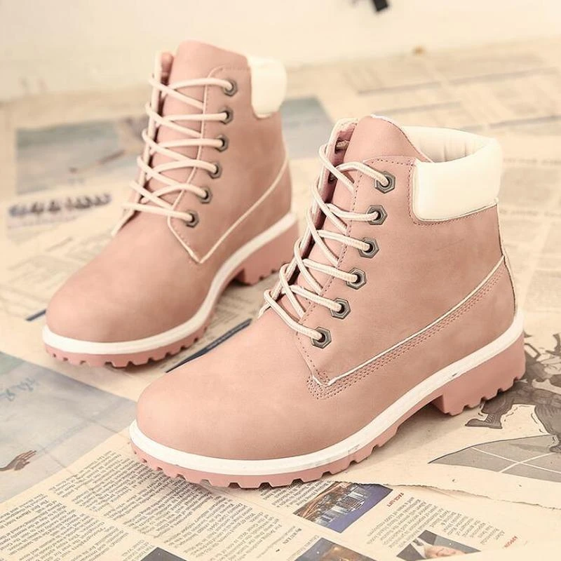 de nieve de marca de alta calidad mujer, zapatos de botines de moto, zapatos informales para invierno, 2022|Botas hasta el tobillo| - AliExpress