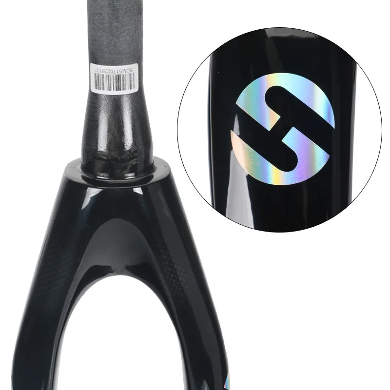 Велосипедная вилка TOSEEK из углеродного волокна коническая жесткая дисковый