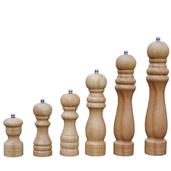 

6 Piece Grinder Wooden Manual Wooden Pepper Grinder Multi-size Pepper Pepper Grinder Mill Manual Grinding Bottles