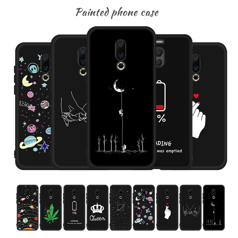 Противоударный силиконовый чехол для Meizu Note 9 8 16 16X X8 M5C M6 M5S M5 M6 Note 16 Plus Звездный черный окрашенный чехол для телефона