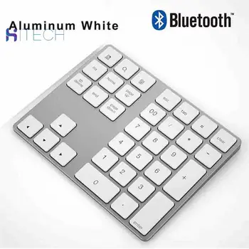 

Suitable for the 34-key wireless Bluetooth mini numeric keypad aluminum alloy numbers