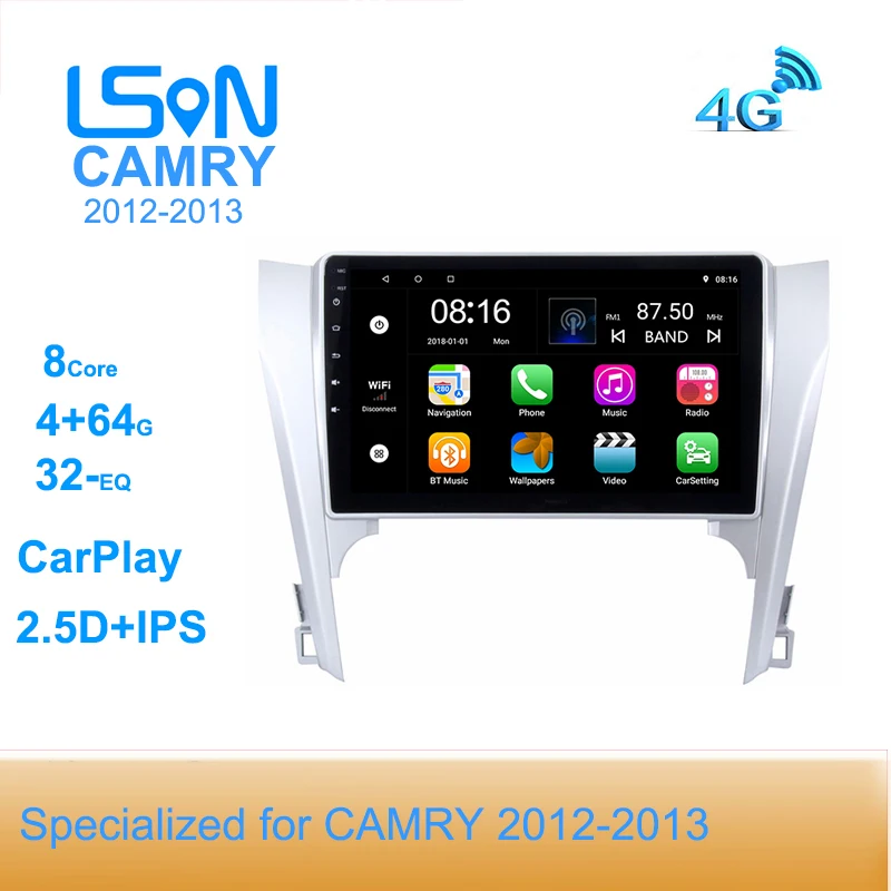 Excellent Car Multimedia Video Player Navigation GPS Android 9.0 4G For Toyota Classic Camry 06/08/11/12/13 2