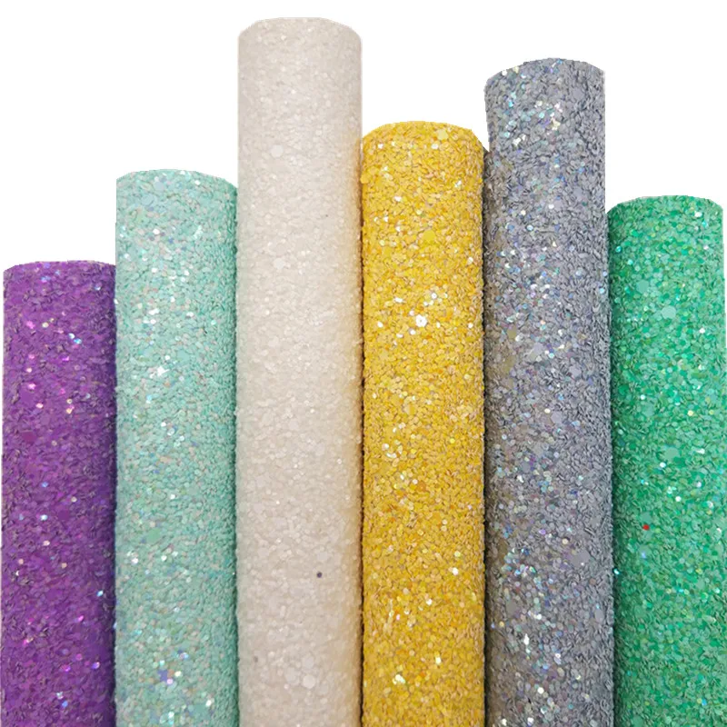 Белые желтые серые синие мятные крупные блестки однотонные искусственная кожа