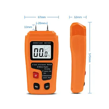 

0-99.9% Handheld Digital Wood Moisture Meter Humidity Tester for Firewood Paper