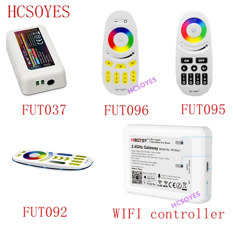 RGBW Remote 2.4G Wireless 8-Zone Remote Controller Smart LED Control System for RGB+CCT LED Bulbs Strip Lights GLOGLOW Mi Light Controller Batteries not Included RGBW Remote 2.4G Wireless 8-Zone Remote Controller Smart LED Control System for RGB+CCT LED Bulbs Strip Lights GLOGLOW Mi Light Controller Batteries not Included
