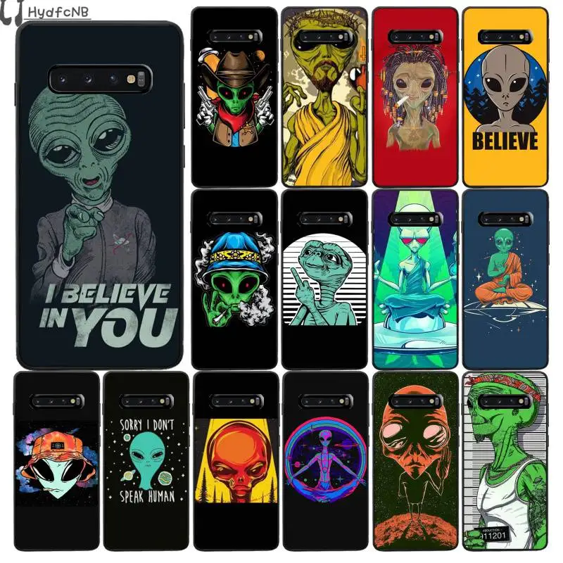 Черный Trippy Tie Dye Peace Alien чехол для телефона samsung S9 plus S5 S6 edge S7 S8 S10 E | Мобильные