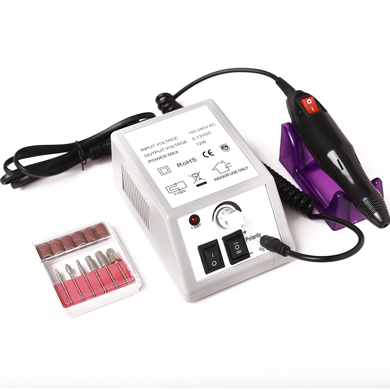 

Professional Electric Nail Drill Manicure Machine with Drills 6 Bits Pedicure Nail art pen File Manicure polishing tool grinder
