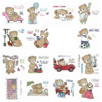 

15pcs/Set love Bear 3x4 inch Clear Stamps For DIY Scrapbooking HandCraft Paper Cards Transparent Stempels Silicone Seal New