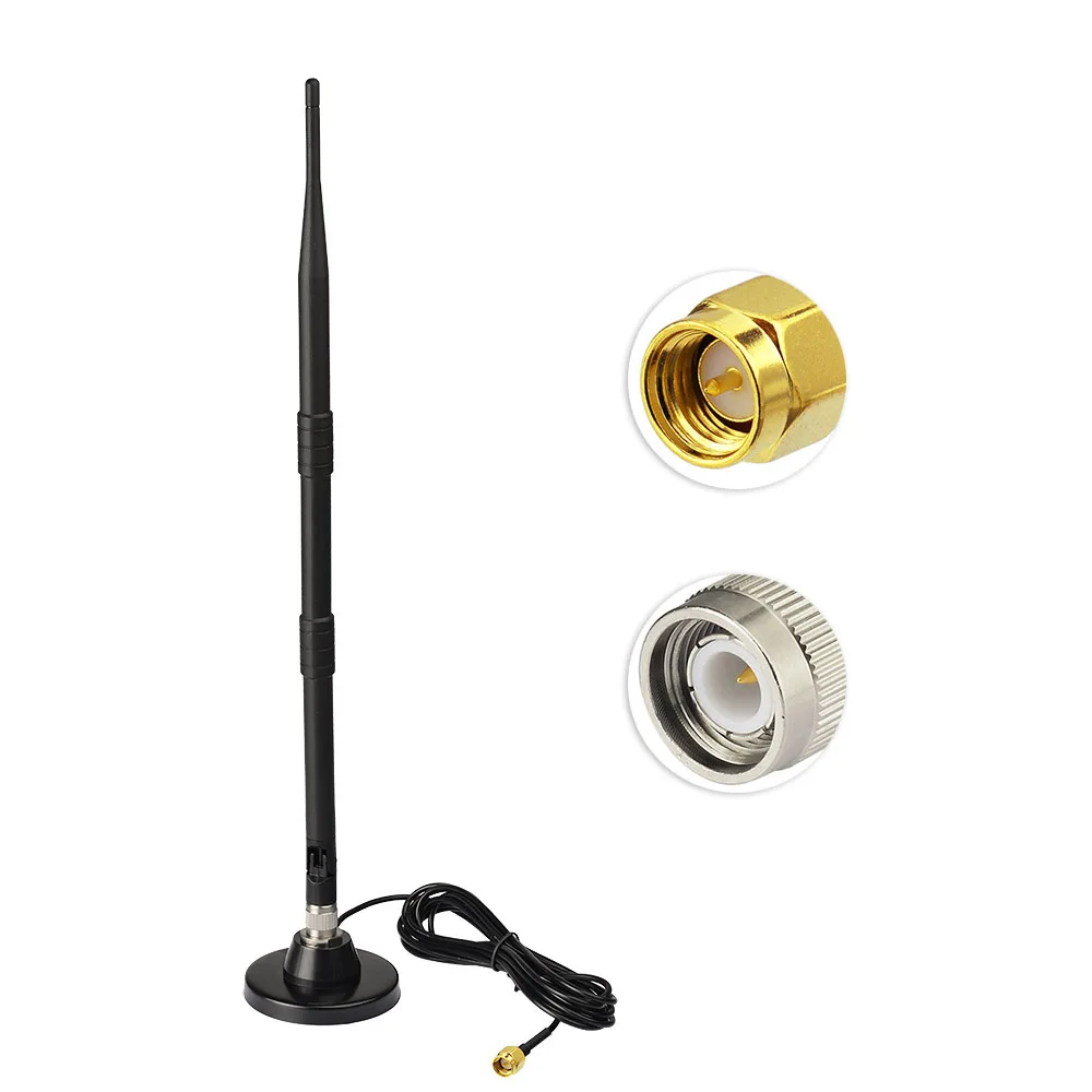

Superbat 700-2600Mhz 9dbi Aerial Signal Booster 4G LTE Antenna Magnetic Base SMA Male Connector RG174 3M Cable for Huawei