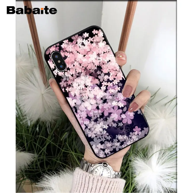 Kawaii Japanese anime pink flowers