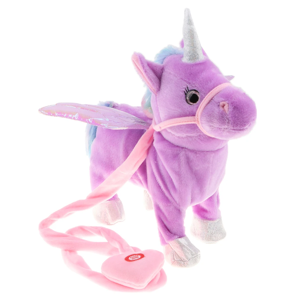 Electric Unicorn Plush Animal Electronic Doll Toy Walking Singing Dancing Horse
