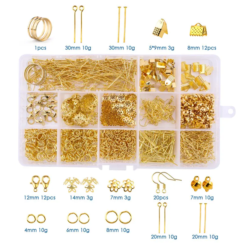 Mixed Jewelry Making Findings Set Metal Alloy Accessories Kit Jewelry  Findings Supplies for Jewelry Beading Making Handmade DIY