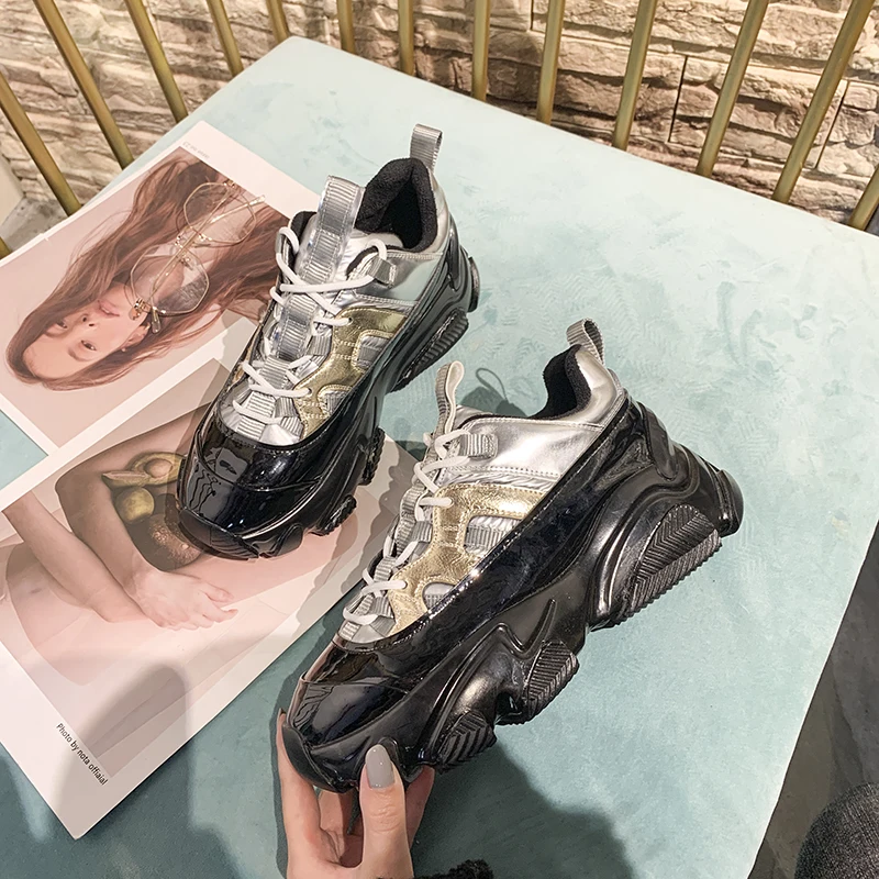 

zapatillas mujer 2020 designer Vulcanize Female mixed color women sneakers winter plush lace-up simple platform espadrilles