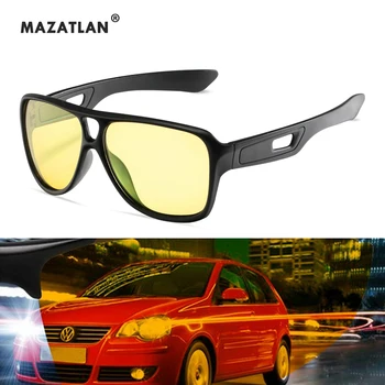 

Brand Night Vision Polarized Sunglasses Men Square PC Frame Sun Glasses UV400 Safe Driving Anti-Glare Goggles Glasses Male Gafas