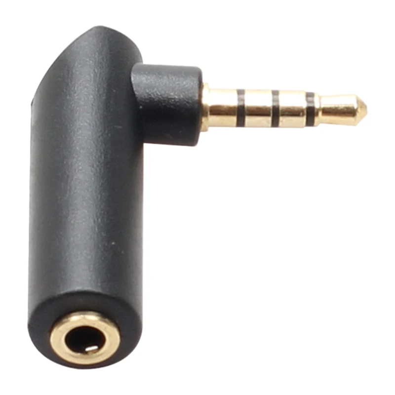 

P8DC 3.5mm Stereo Male to Female Extension Plug 90 Degree Right Angled AUX Cord