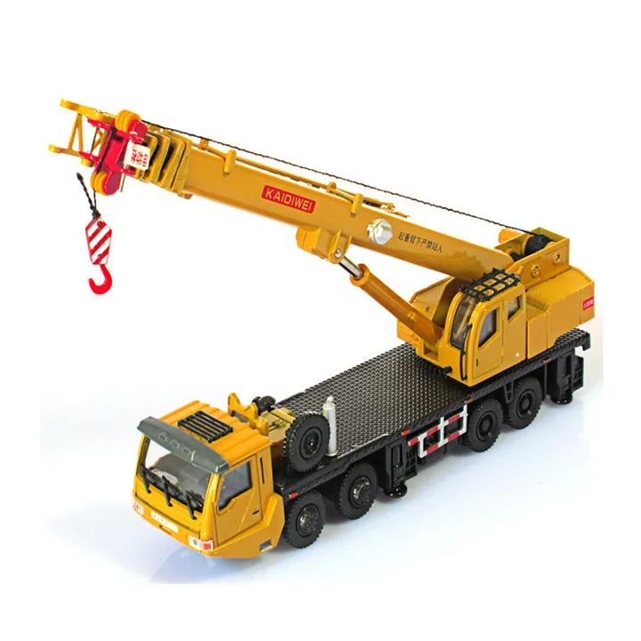 Crane Truck 1:55 мегаподъемник литая под давлением модель с 4 передним колесом рулевое соединение 360 градусов Поворот Рабочая платформа кран детские подарки - Цвет: Crane Truck
