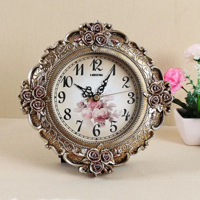 Desk Clock B Цветочный будильник, европейские домашние часы, Настольный светильник, будильник, цифровой механизм, Mesa De Som, настольные часы QLA028 - Цвет: Desk Clock B