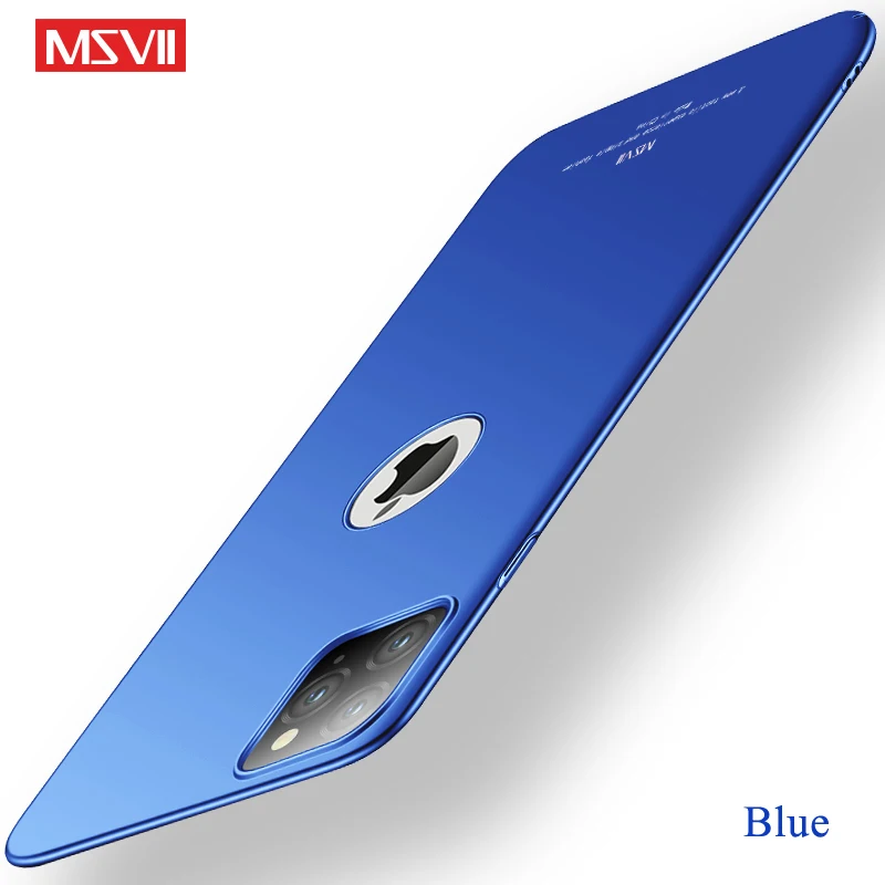 Simple Blue Чехол Msvii для iPhone 11 Pro Чехол 11 Тонкий матовый чехол для Apple iPhone 11 Pro Max чехол жесткий чехол для iPhone 11 Max - Цвет: Simple Blue