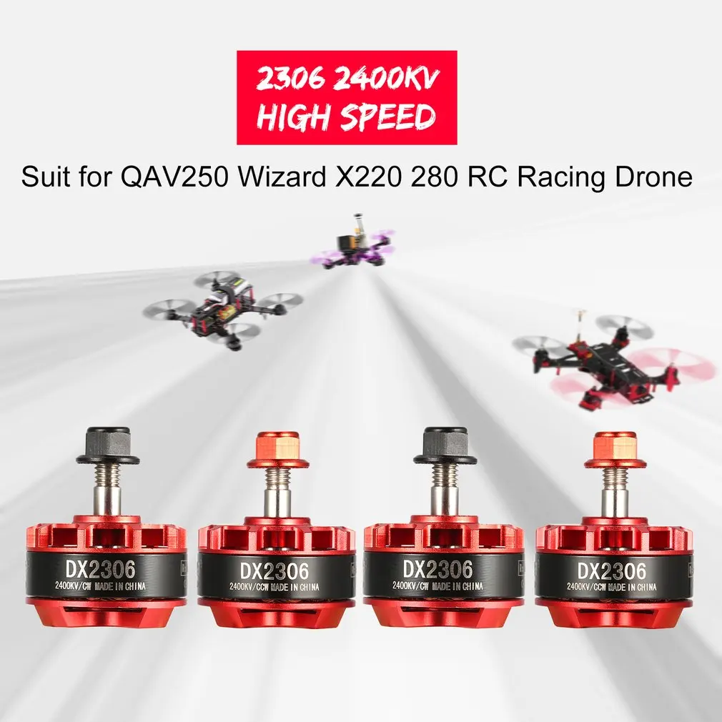 Новая высококачественная гоночная серия Racerstar 2306 BR2306S 2400KV 2-4S бесщеточный мотор для Дрон на радиоуправлении X210 X220 250 FPV Racer