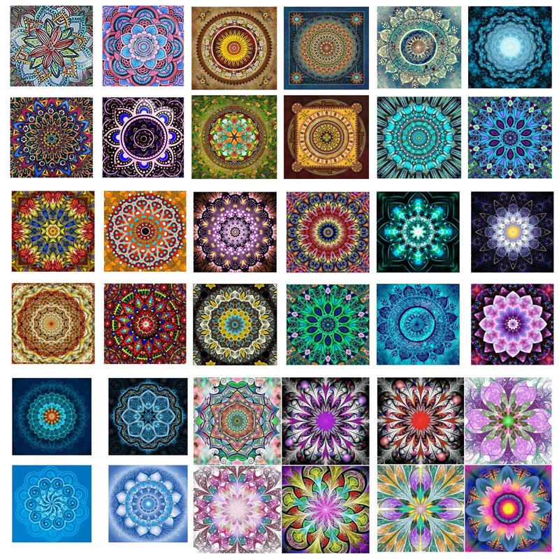 

Full circle diamond painting mandala flower modern pattern diamond embroidery DIY 5D parts diamond cross stitch kit handmade art