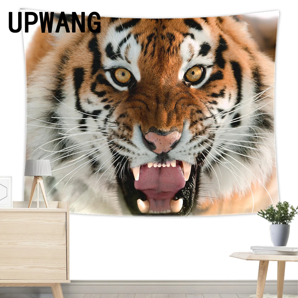 

Tiger Tapestry Wall Hanging Sandy Beach Picnic Rug Camping Tent Sleeping Pad Home Decor Bedspread Sheet Wall Cloth