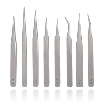 

5PCS Grafting eyelash tweezers beauty eyelashes special high-precision tweezers planting false eyelash tool clip