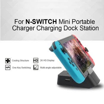 

10pcs For Switch NS MINI Portable charger charging Dock station HDMI Video Converter Dock USB Data Type C Port for Switch