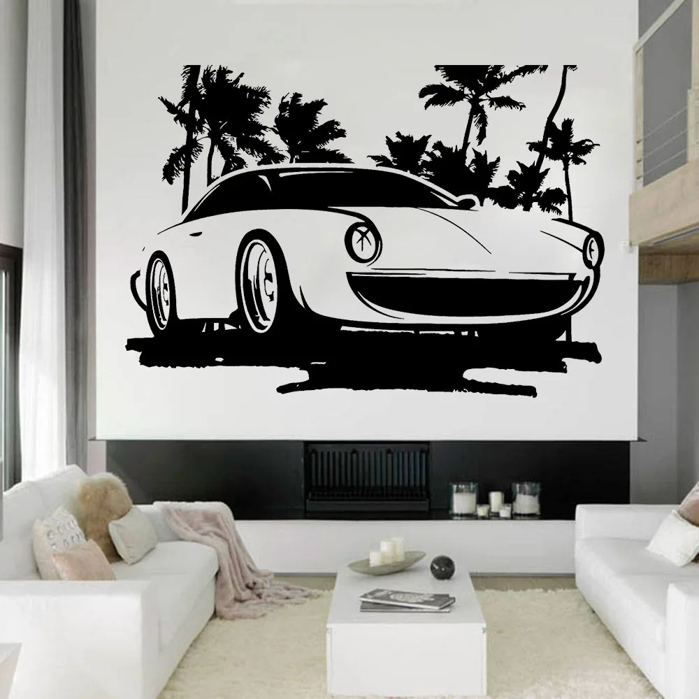 Виниловая наклейка на стену роскошная Наклейка с изображением пальмы пляжа