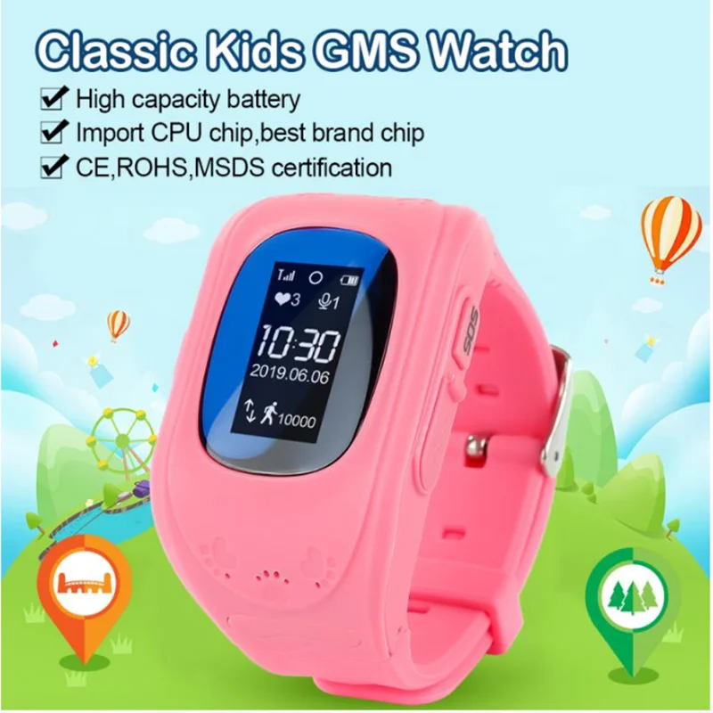 Q50 умные часы gps lcd Детские SOS умные часы телефон детские часы для iPhone Android
