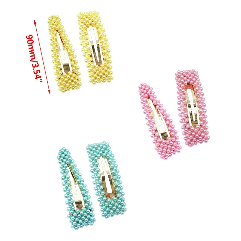 

Sweet Girls Student Hair Clips Artificial Pearl Hairpin Bangs Clip Cute Hairpins Hair Accessories Y4QB