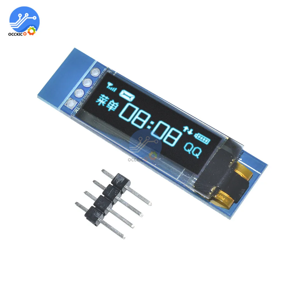 0 91 дюймов 128x32 I2C IIC Серийный белый/синий OLED ЖК дисплей модуль &quot12832 SSD1306 экран для