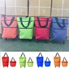 1pc Folding Shopping Bag Pull Cart Trolley Bag With Wheels Convinient Shopping Bags Reusable Grocery Bags Storage Shopper Bags ► Photo 3/6