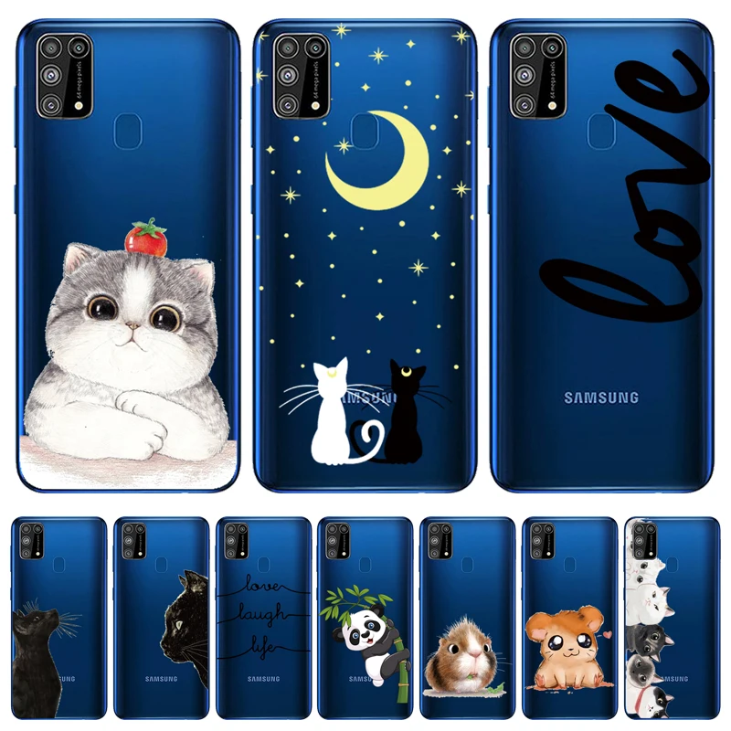 For Samsung Galaxy M31 Case 6.4&quot Silicone Soft TPU Protective Shell Cover Phone for M 31 M315 Bumper Coque | Мобильные телефоны