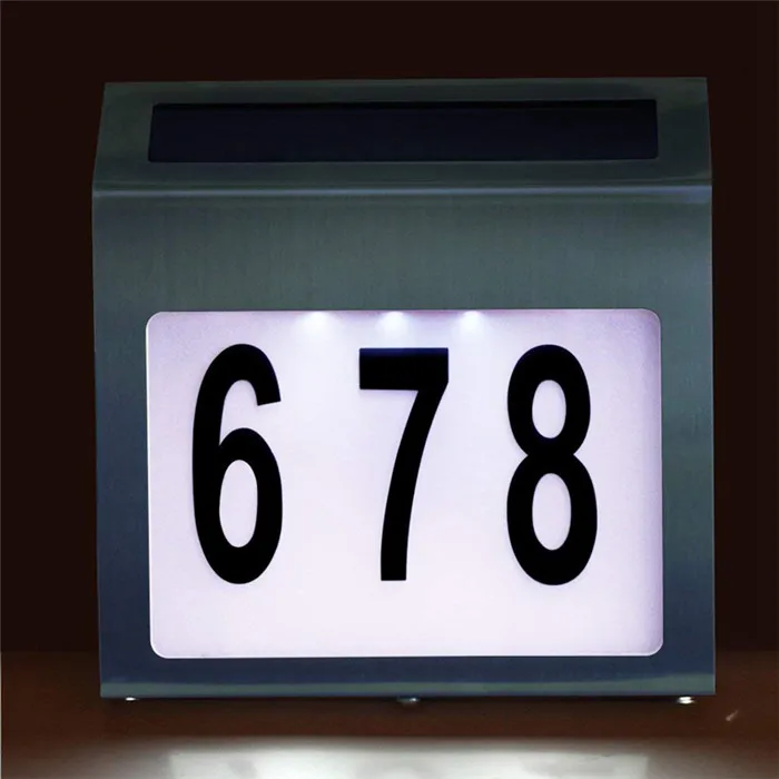 Solar Doorplate number light 2