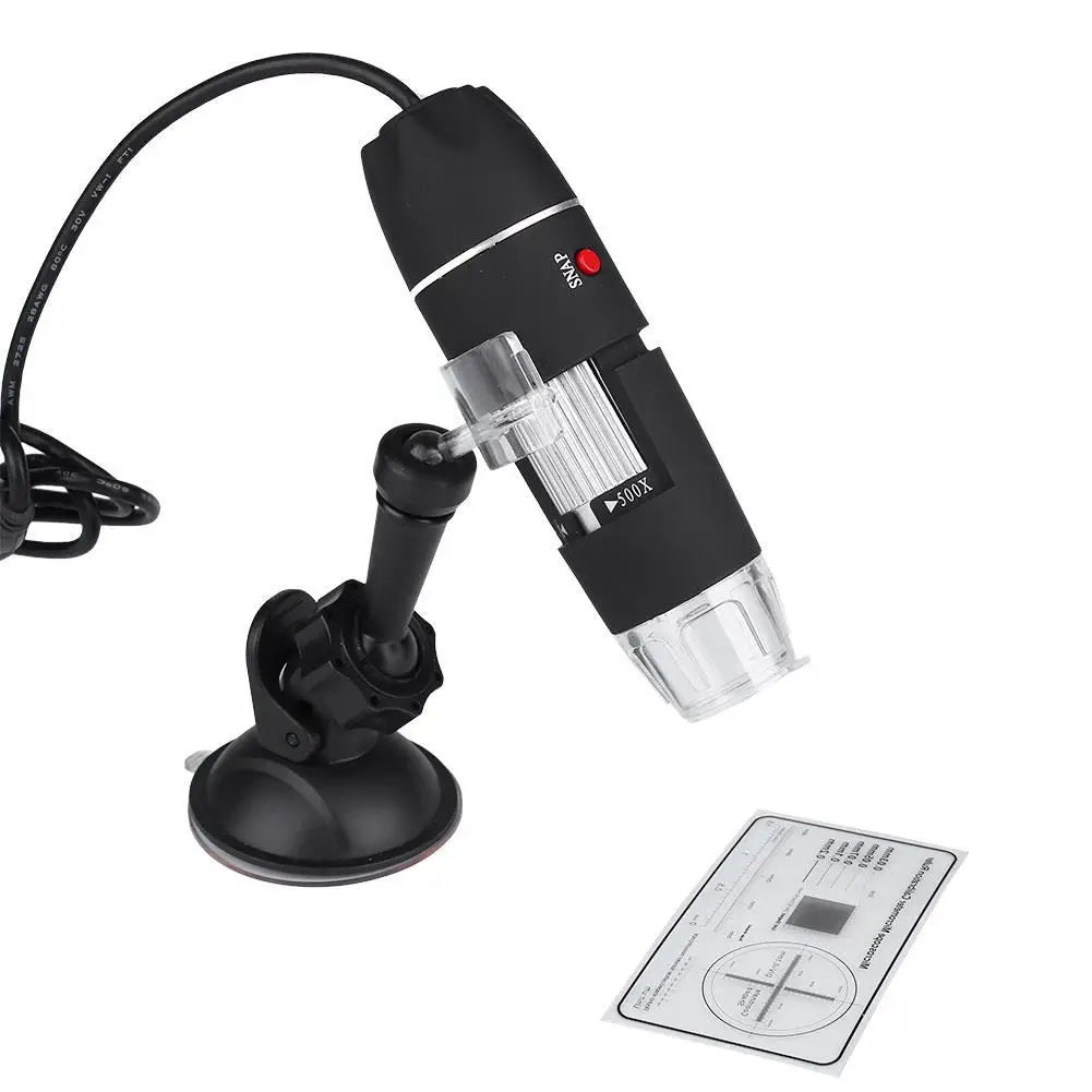 USB эндоскоп цифровой микроскоп 2MP Лупа 50-500X камера 50-500X