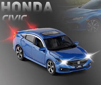1:32 Сплав Honda civic литые под давлением модели автомобилей Автомобильный звуковой светильник вытяжной автомобиль игрушка Миниатюрная модель машинки игрушки Детский подарок - Цвет: No box