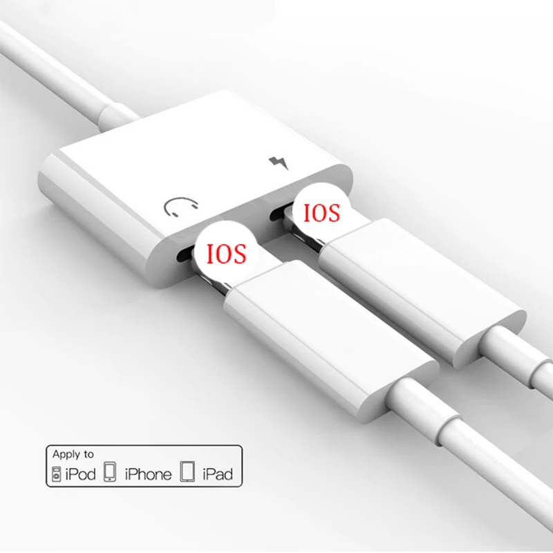 Телефонный адаптер для iPhone XS MAX XR X 7 8 Plus Jack Dual Lighting аудио адаптер для наушников 4 в 1 Aux кабель сплиттер