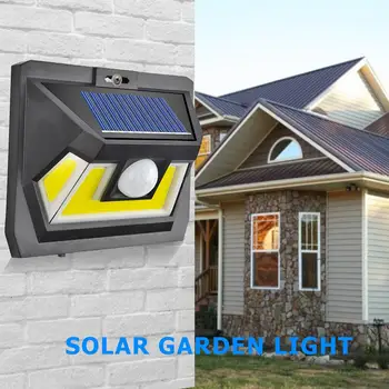 

54LED COB Solar Light Outdoor Waterproof Solar Powered Lamp PIR Motion Sensor Street Light for Garden Decoration 3 Modes Lights
