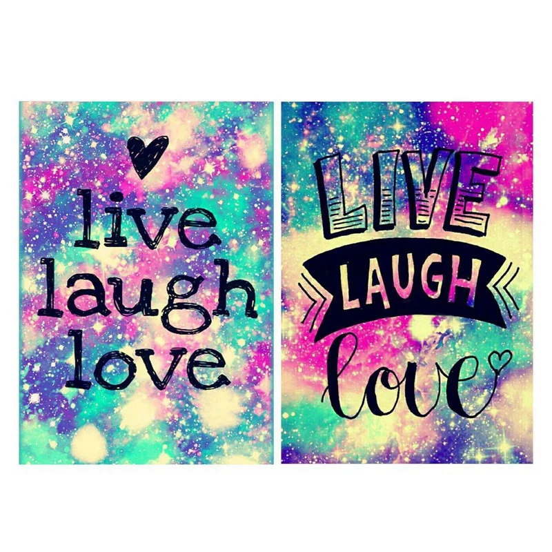 Diy 5D глянцевые краски полная дрель красочное звездное небо живой Смех Любовь