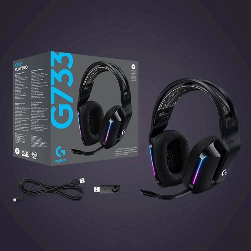 Logitech G733 Wireless Gaming Headphone RGB Gaming DTS Headset 7.1 Surround  Sound LIGHTSPEED Rechargeable Headphone Original|Headphone/Headset| -  AliExpress